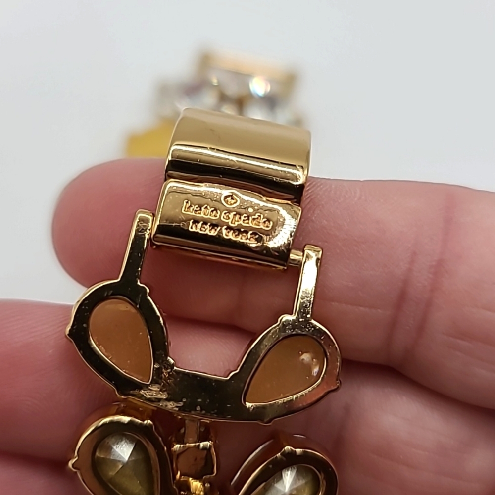 Kate Spade Gold Crystal Statement Bracelet - Picture 7 of 7